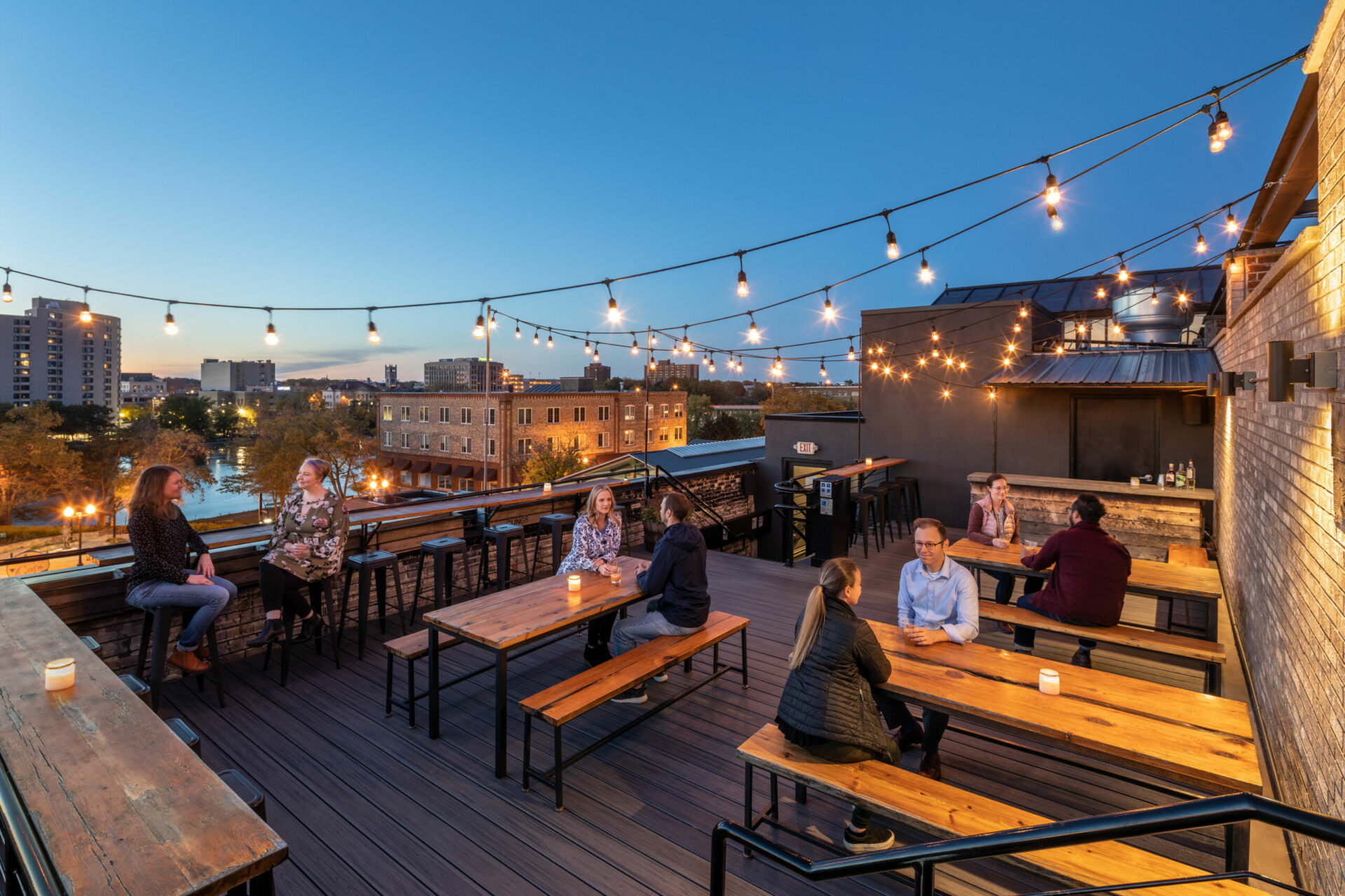 Historic preservation and design - Prairie Street Brewhouse dock and deck